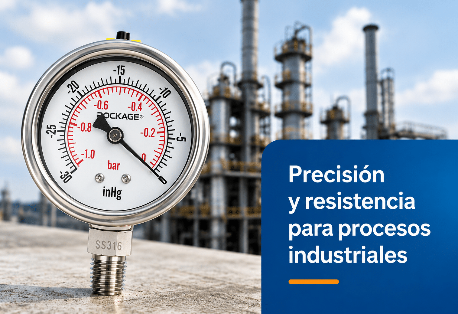 Manómetro Total inox recalibrable 2 1/2″